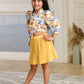 Albion Premium Girls Set Tiny Baby Mustard Skirt Top