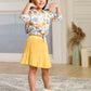 Albion Premium Girls Set Tiny Baby Mustard Skirt Top