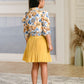 Albion Premium Girls Set Tiny Baby Mustard Skirt Top
