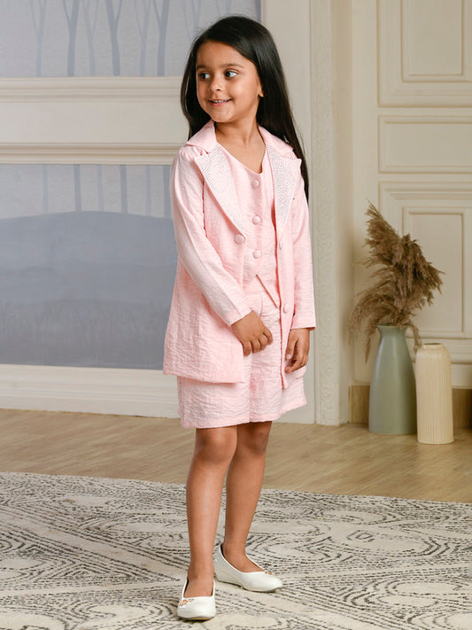 Albion Premium Girls Set Innocence Peach Skirt Top