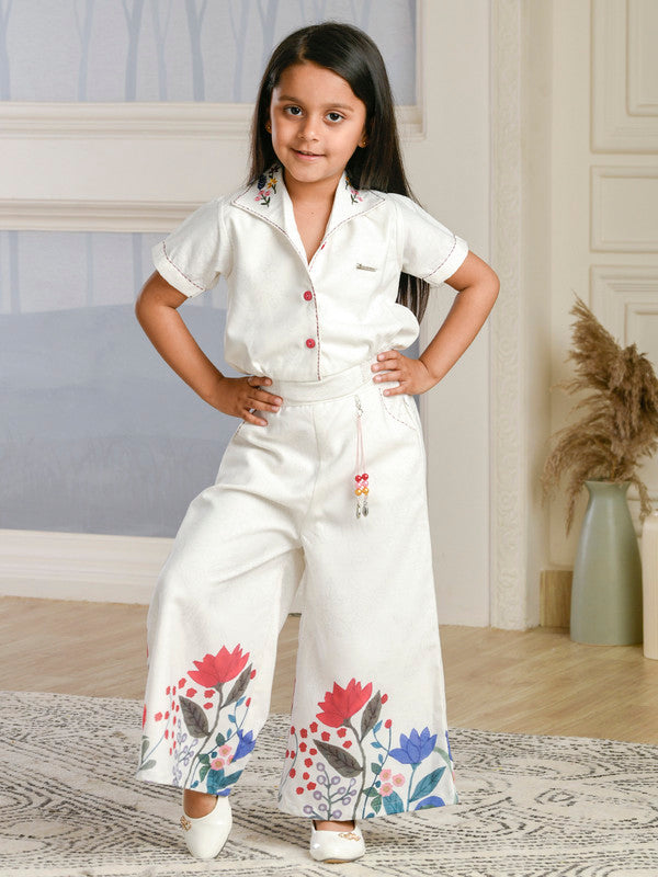 Albion Premium Girls Ethinic Innocence White Parallels Set