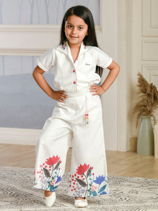 Albion Premium Girls Ethinic Innocence White Parallels Set