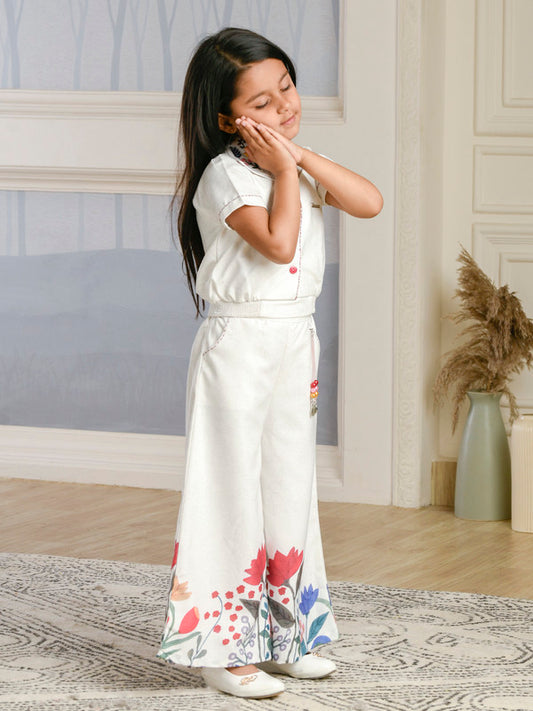 Albion Premium Girls Ethinic Innocence White Parallels Set