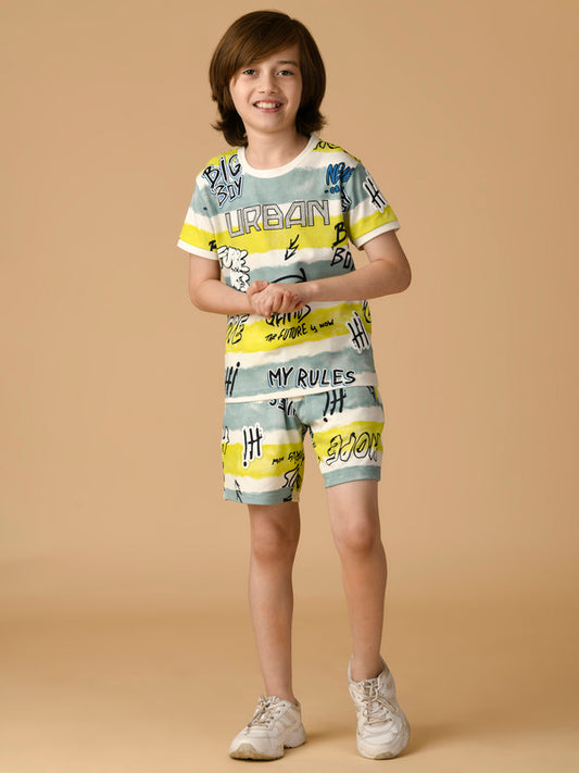 Albion Premium Boys Yellow Co-ord set