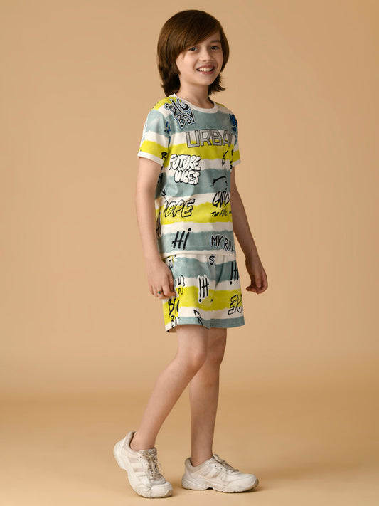 Albion Premium Boys Yellow Co-ord set
