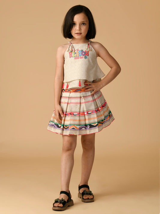 Albion Premium Girls Set Fown Skirt Top