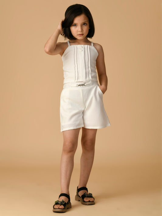 Albion Premium Girls Set White Skirt Top