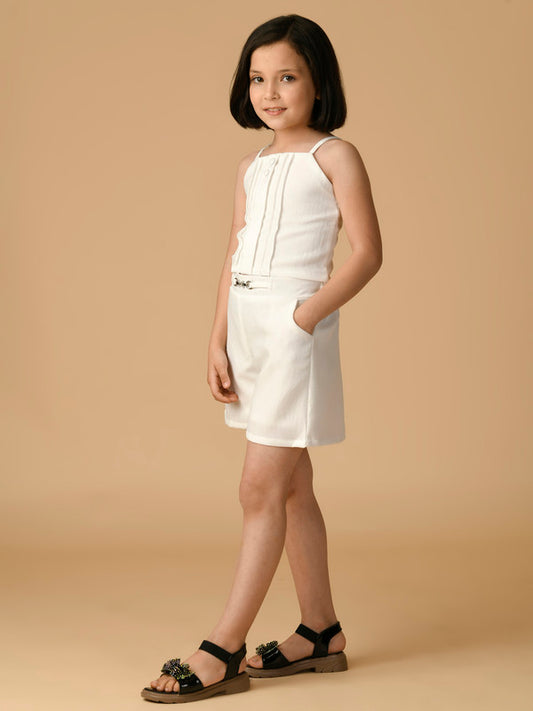 Albion Premium Girls Set White Skirt Top