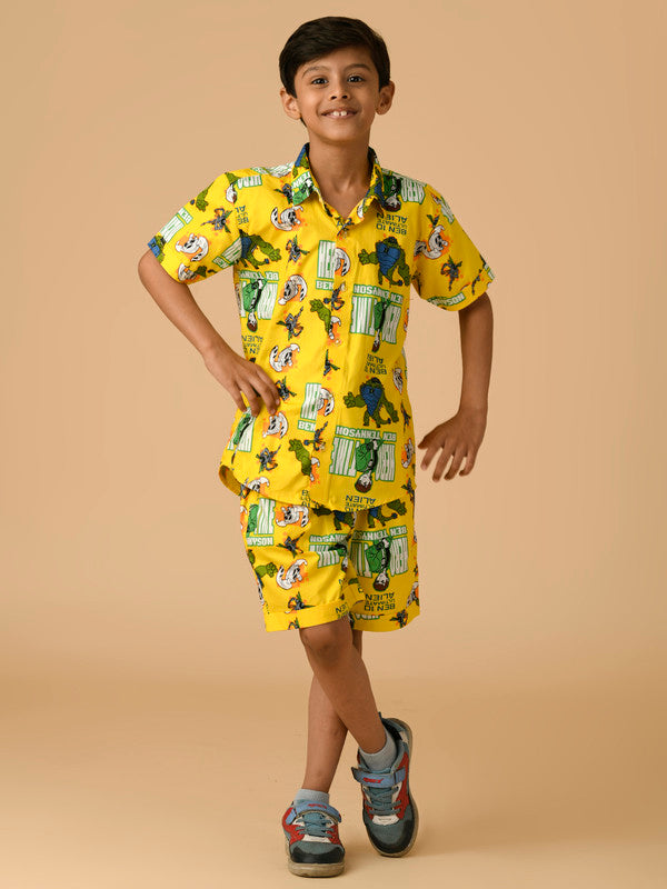 Albion Premium Boys Yellow Co-ord set