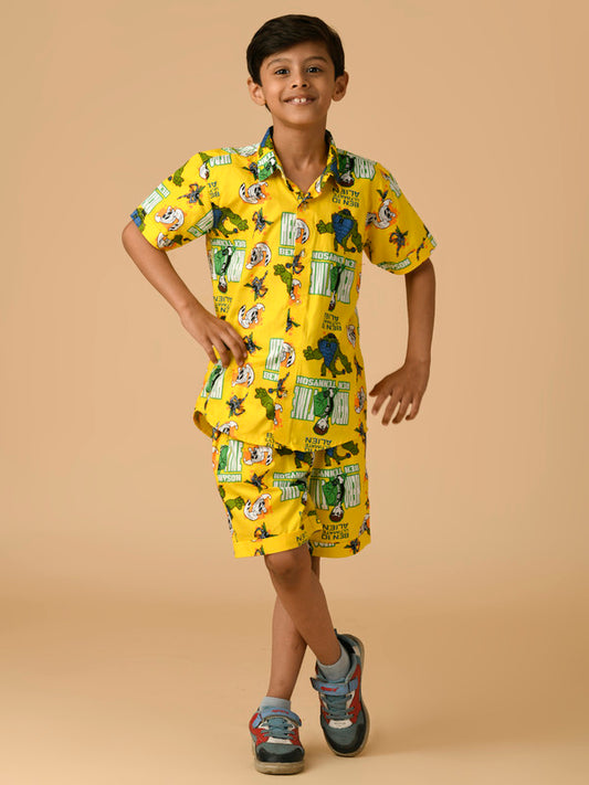 Albion Premium Boys Yellow Co-ord set