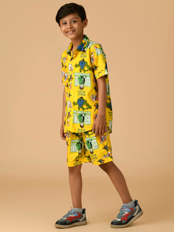 Albion Premium Boys Yellow Co-ord set