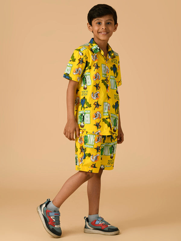Albion Premium Boys Yellow Co-ord set