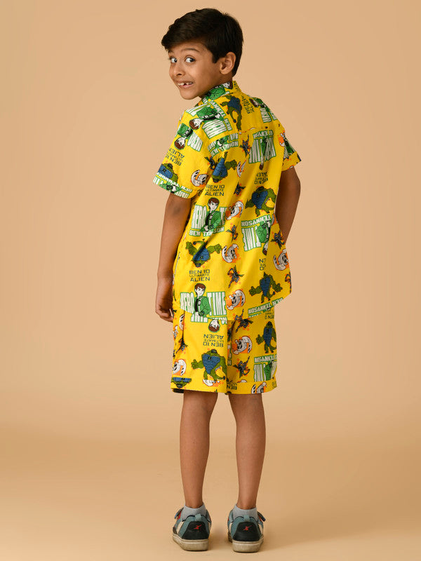 Albion Premium Boys Yellow Co-ord set