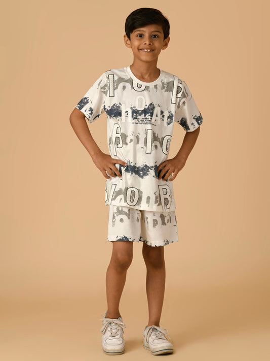 Albion Premium Boys White Co-ord set