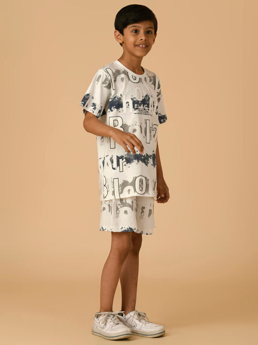 Albion Premium Boys White Co-ord set