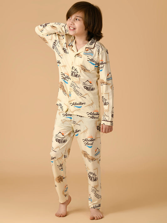 Albion Premium Boys Beige Night Suit