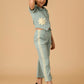 Albion Premium Girls Set Firozi Skirt Top