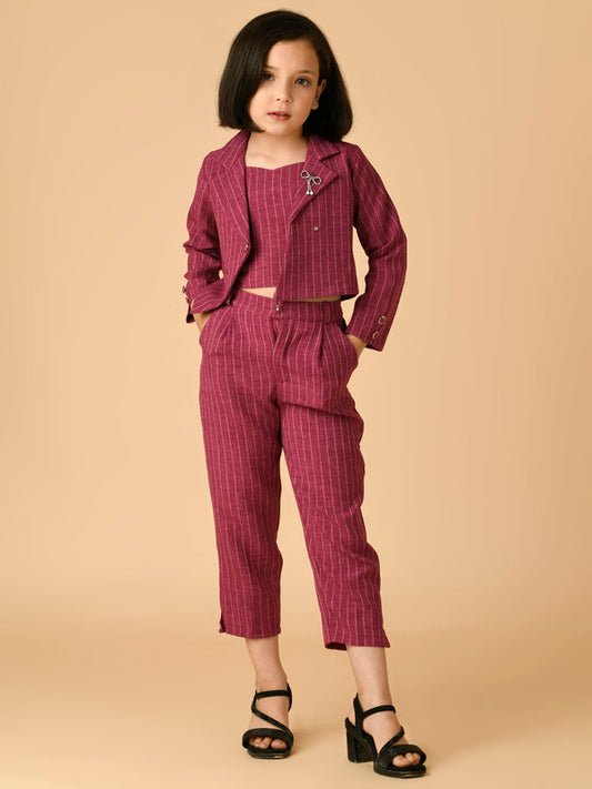 Albion Premium Girls Set Purple Skirt Top