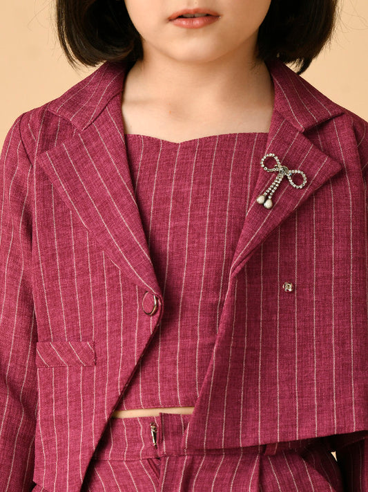 Albion Premium Girls Set Purple Skirt Top