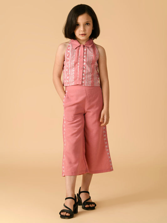 Albion Premium Girls Set Blue (Peach) Skirt Top