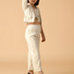 Albion Premium Girls Set Cream Skirt Top