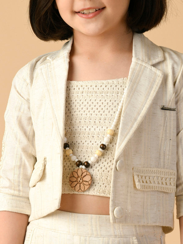Albion Premium Girls Set Cream Skirt Top