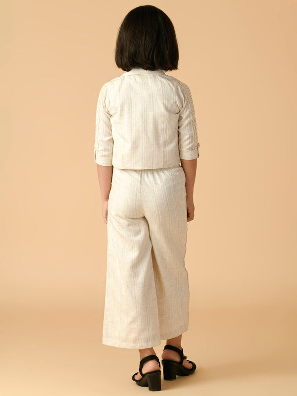Albion Premium Girls Set Cream Skirt Top