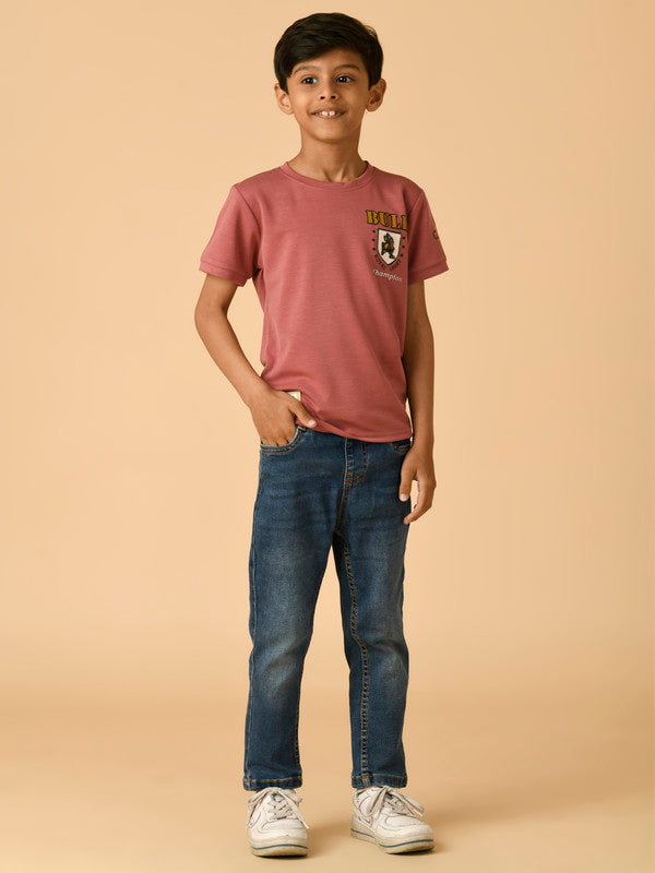 Albion Premium Boys Peach T-shirt