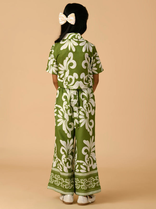 Albion Premium Girls Set Green Skirt Top