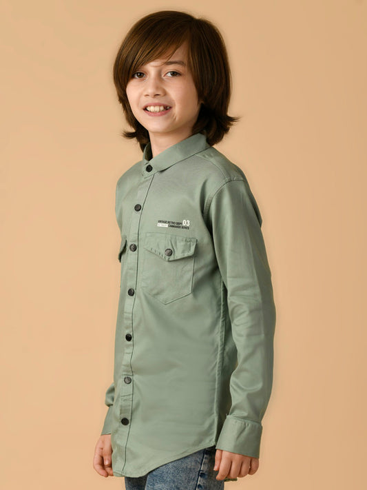Albion Premium Boys Green Shirt