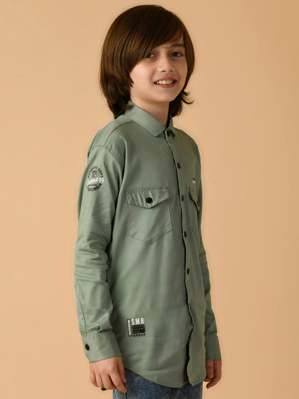 Albion Premium Boys Green Shirt