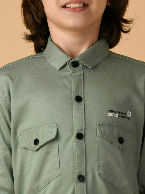 Albion Premium Boys Green Shirt