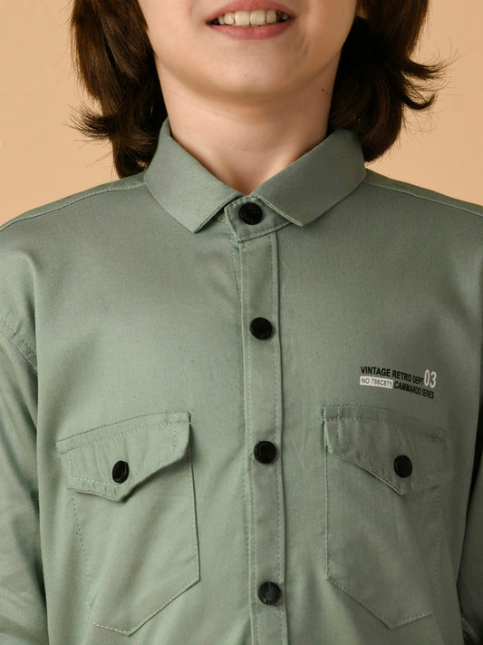 Albion Premium Boys Green Shirt