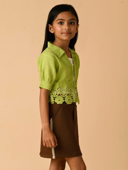Albion Premium Girls Green Top