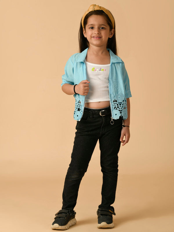 Albion Premium Girls Sky Top