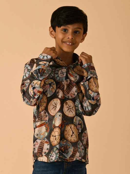 Albion Premium Boys Printed Shirt