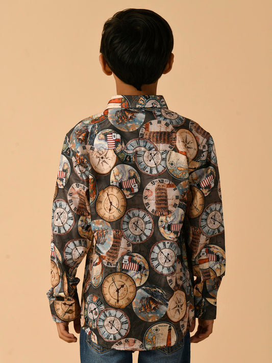 Albion Premium Boys Printed Shirt