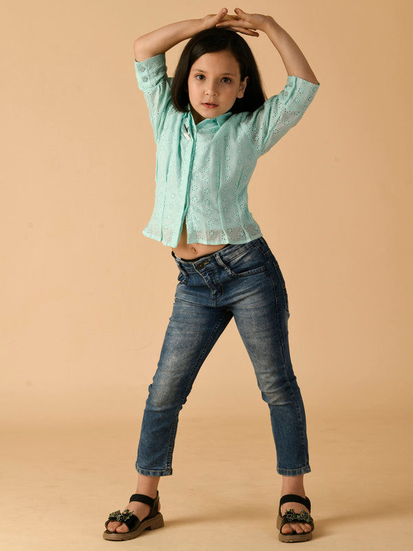 Albion Premium Girls Green Top
