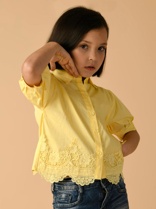 Albion Premium Girls Yellow Top