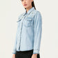 Albion Women Smart Premium L Blue Casual Shirt