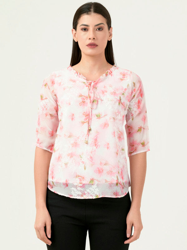 Albion Women Smart Premium Pink Blouson Top