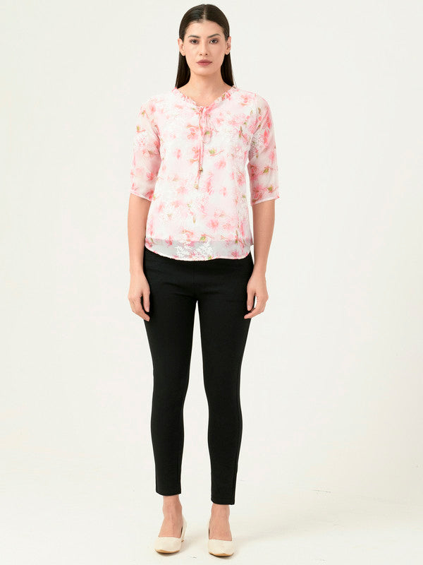 Albion Women Smart Premium Pink Blouson Top