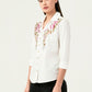 Albion Women Smart Premium Off White Casual Shirt