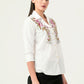 Albion Women Smart Premium Off White Casual Shirt