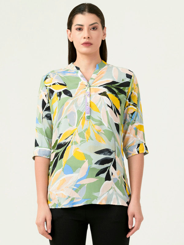 Albion Women Smart Premium Multi Blouson Top