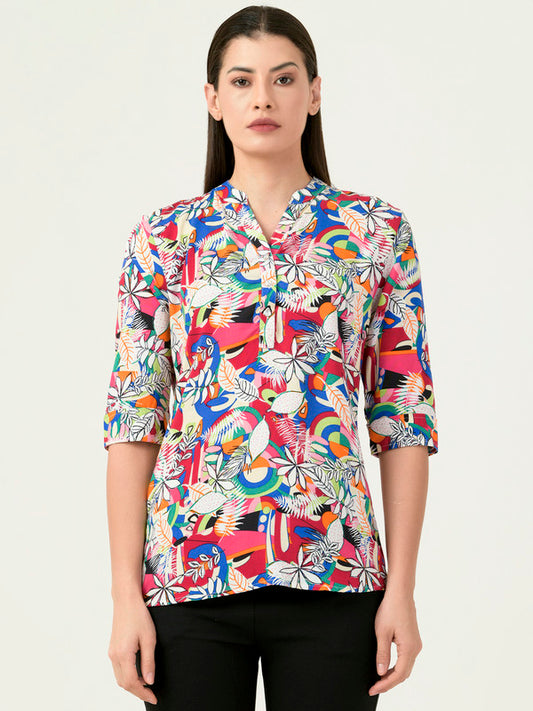 Albion Women Smart Premium Multi-2 Blouson Top