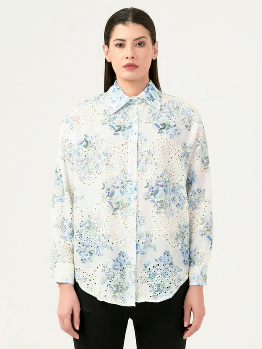Albion Women Smart Premium Sky Casual Shirt