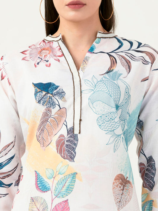Albion Women Smart Premium White Co-Ord