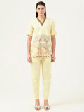Albion Women Smart Premium Yellow Co-ord set