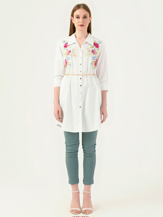 Albion Women Smart Premium Off White Dress